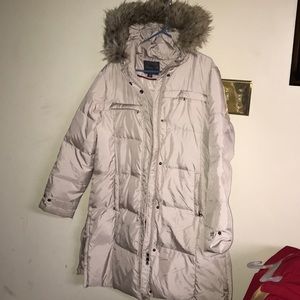 Cream coat worn only once or twice